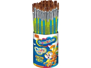 Pędzelki do farb i kleju BAMBINO 40 szt. - kubek