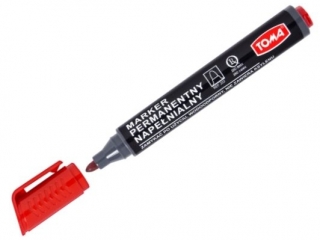 Marker TOMA okr�g�y czerwony TO-222