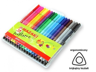 Mazaki PENWORD 18 kolor�w ZW201-18 tr�jk�tne