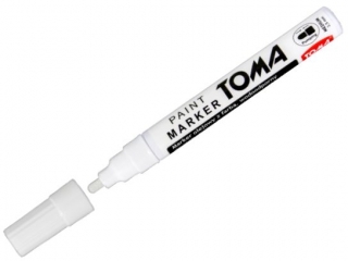 Marker olejowy TOMA fibrowa ko�c�wka 2, 5mm, bia�y