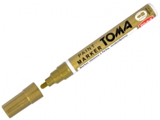 Marker olejowy TOMA fibrowa ko�c�wka 2, 5mm, z�oty