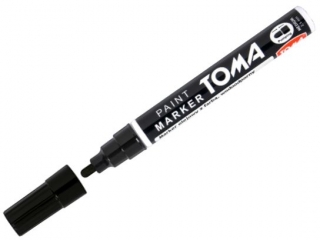 Marker olejowy TOMA fibrowa ko�c�wka 2, 5mm, czarny