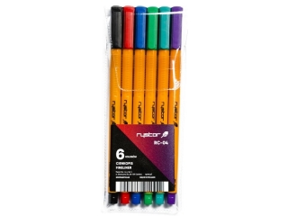 Cienkopis RYSTOR RC-04 etui  6 kolorw