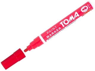 Marker olejowy TOMA fibrowa ko�c�wka 2, 5mm, czerwony