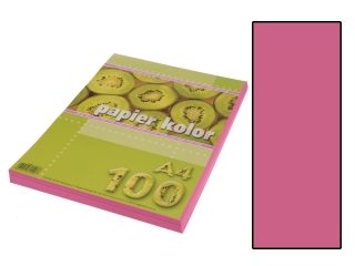 Papier ksero kolorowy A4 100k. KRESKA r�owy