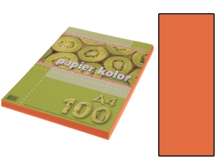 Papier ksero kolorowy A4 100k. KRESKA pomara�czowy