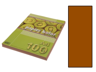 Papier ksero kolorowy A4 100k. KRESKA br�zowy