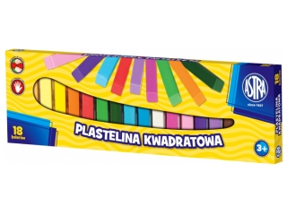 Plastelina 18 kolor�w ASTRA kwadratowa