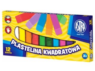 Plastelina 12 kolor�w ASTRA kwadratowa