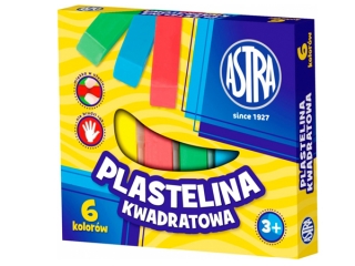Plastelina 6 kolor�w ASTRA kwadratowa