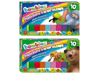 Plastelina BAMBINO 10 kolor�w kwadratowa