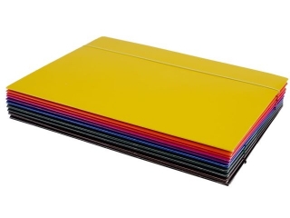 Teczka z gumk� A4 KRESKA jednokolorowa -  mix