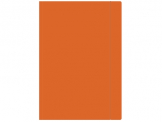 Teczka z gumk� INTERDRUK jednokolorowa - pomara�czowa