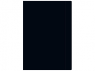 Teczka z gumk� A4+ INTERDRUK jednokolorowa - czarna