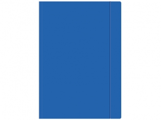 Teczka z gumk� INTERDRUK jednokolorowa - niebieska