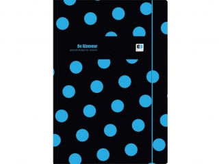 Teczka z gumk� A4+ INTERDRUK Black&Blue