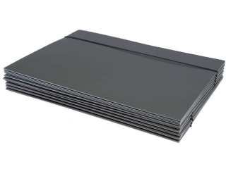 Teczka z gumk� A4 KRESKA (jk) - srebrna