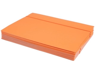 Teczka z gumk� A4 KRESKA (jk) - pomara�czowa jasna