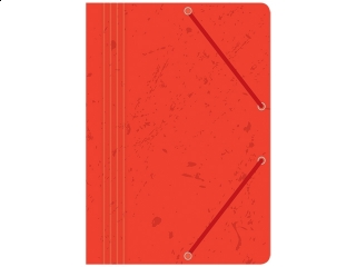 Teczka z gumk� A4 INTERDRUK preszpan czerwona