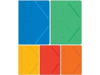 Teczka z gumk� A4 INTERDRUK preszpan  mix 5 kolor�w