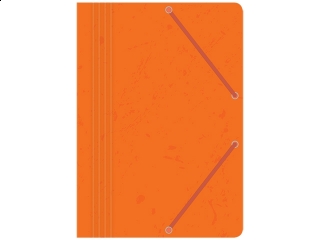 Teczka z gumk� A4 INTERDRUK preszpan pomara�czowa