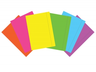Teczka z gumk� A4+ INTERDRUK Fluo mix kolor�w