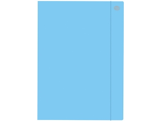 Teczka z gumk� A4+ INTERDRUK Fluo niebieska