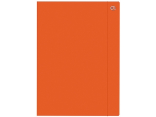 Teczka z gumk� A4+ INTERDRUK Fluo pomara�czowa