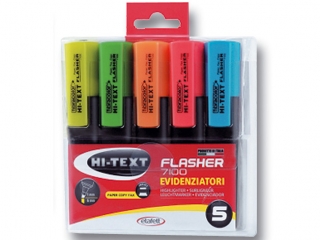 Textmarker 5 kolor�w w etui FIBRACOLOR Flasher
