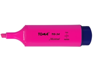 Textmarker TOMA Mistral różowy TO-334