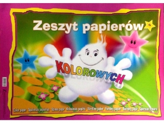 Zeszyt papierów kolorowych A3 10k. KRESKA z połyskiem